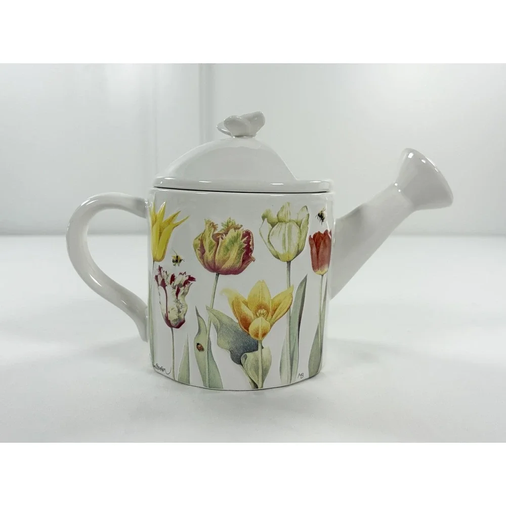 Hallmark Marjolein Bastin Natures Sketchbook Vintage Watering Can Teapot Ladybug